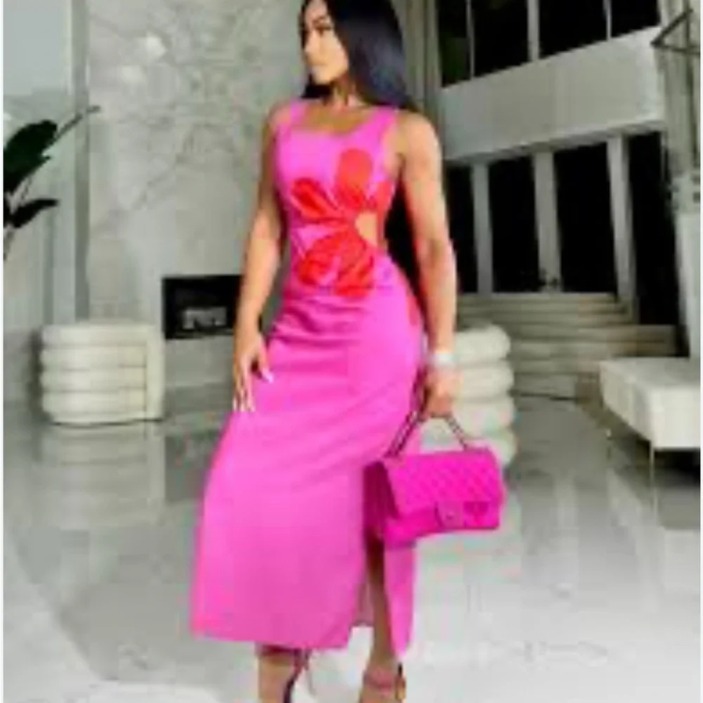 Chic Fuchsia Dress by ChicMe. Size XL - Picture 3 of 12